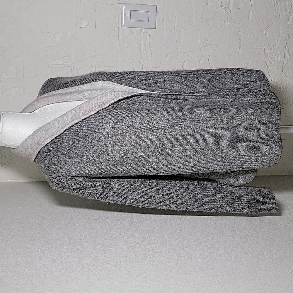 Abercrombie & Fitch Cardigan Sweater Open Front Gray Stretch Soft Cozy Comfy XS - Picture 7 of 14